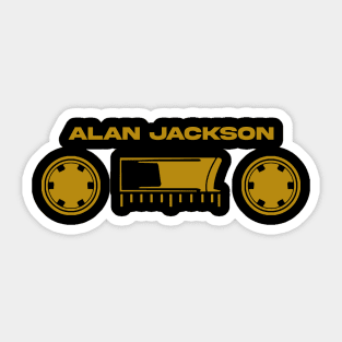 60s cassette with text Alan Jackson Sticker